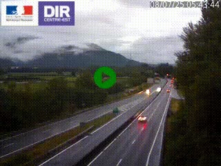 Caméra trafic à Meylan sur la Rocade-Sud de Grenoble en direction d'Aix-en-Provence
