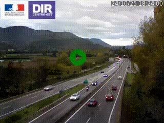 Caméra trafic à Meylan sur la Rocade-Sud de Grenoble en direction d'Aix-en-Provence