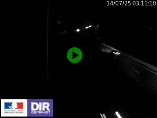 Caméra autoroute sur A6 - Valvert, près de Lyon, en direction de Paris, à hauteur de la sortie 36 Porte du Valvert