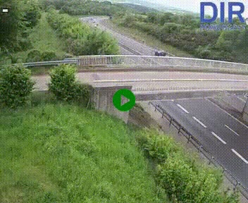 Webcam sur A84 à hauteur de Pont-Farcy, au niveau du pont autoroutier sur la Vire, au sud de Saint-Lô