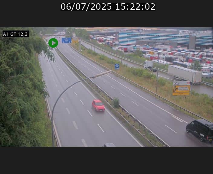 Traffic live webcam Luxembourg Senningerberg - A1 direction Allemagne - BK 12.3