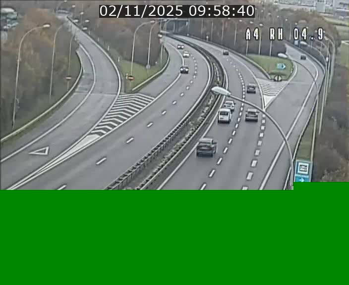 Traffic live webcam Luxembourg Leudelange - A4 - BK 4.9 - direction Luxembourg