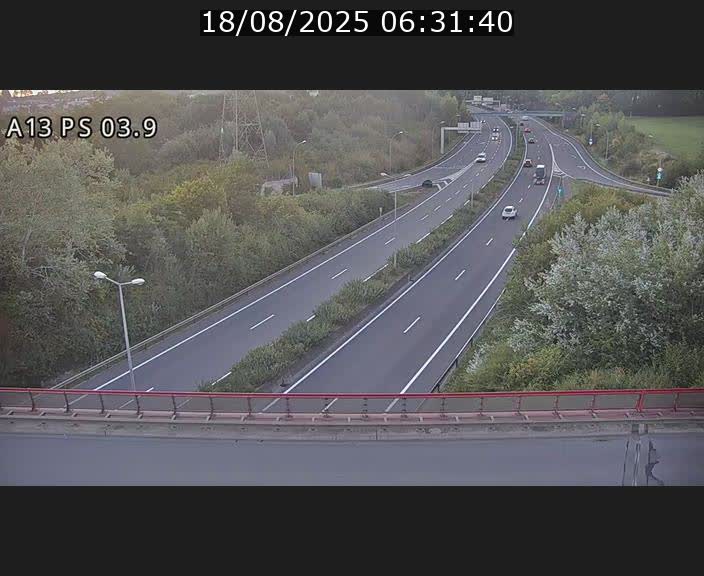 Traffic live webcam Luxembourg Differdange - A13 direction Esch-sur-Alzette - BK 3.9