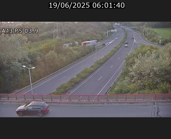 Traffic live webcam Luxembourg Differdange - A13 direction Esch-sur-Alzette - BK 3.9