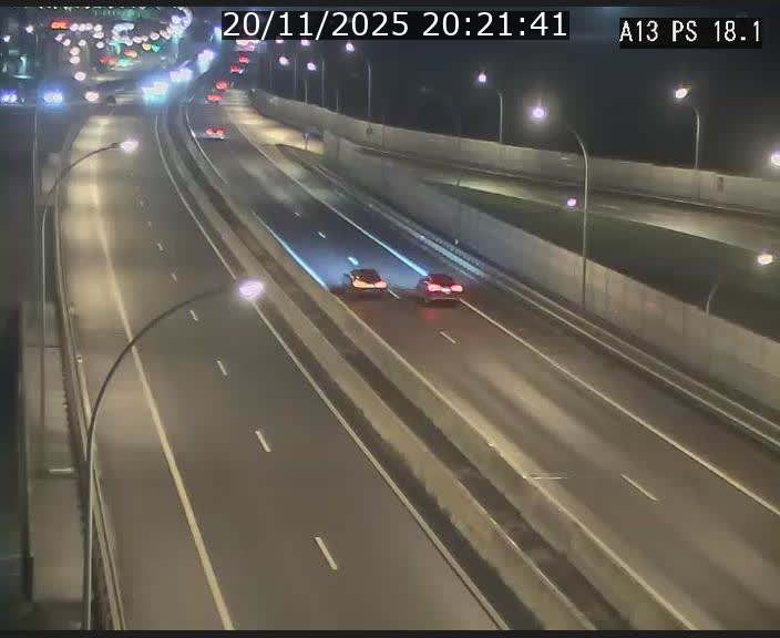 Traffic live webcam Luxembourg Dudelange - A13 direction Croix de Bettembourg - BK 18.1