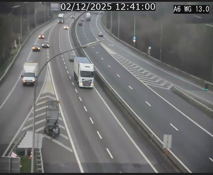Traffic live webcam Luxembourg Mamer - A6 - BK 13 - direction Luxembourg/France/Allemagne