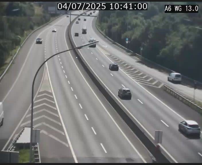 Traffic live webcam Luxembourg Mamer - A6 - BK 13 - direction Luxembourg/France/Allemagne