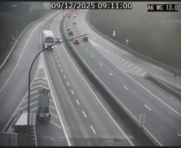 Traffic live webcam Luxembourg Mamer - A6 - BK 13 - direction Luxembourg/France/Allemagne
