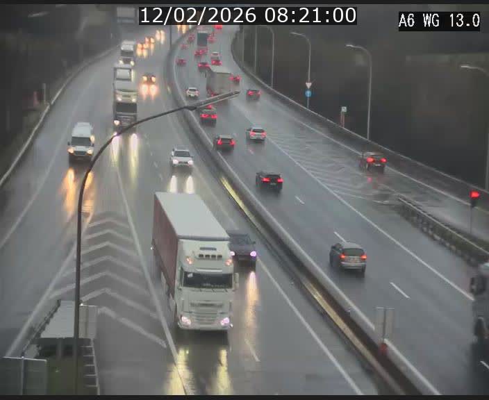 Traffic live webcam Luxembourg Mamer - A6 - BK 13 - direction Luxembourg/France/Allemagne