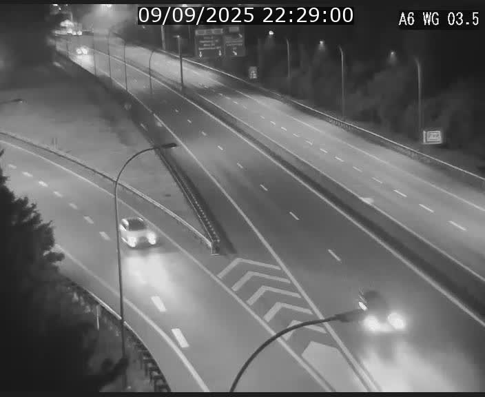 Traffic live webcam Luxembourg - Croix de Cessange - A6 - BK 3.5 - direction France/Allemagne