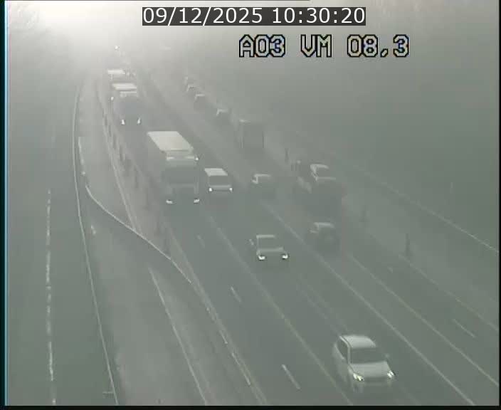 Traffic live webcam Luxembourg Bettembourg - A3 - BK 8.3 - direction France