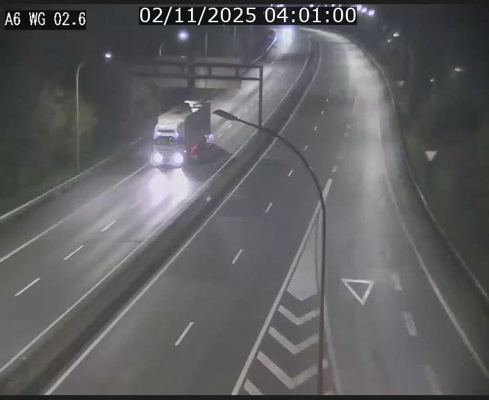 Traffic live webcam Luxembourg Croix de Cessange - A6 - BK 2.6 - direction France/Allemagne