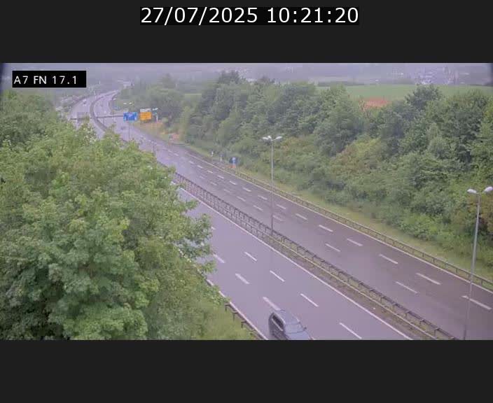 Caméra trafic Luxembourg - A7, Merscherbierg direction Mersch