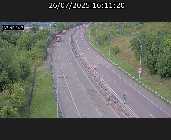 Caméra trafic Luxembourg - A7, Schieren direction Mersch