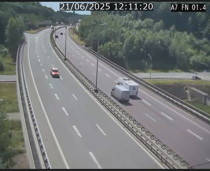 Caméra autoroute Luxembourg A7 - Tunnel Stafelter - direction Echangeur Grünewald
