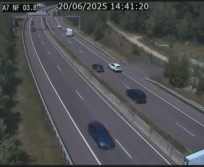 Webcam autoroute A7 au Luxembourg à la sortie du Tunnel Stafelter vers le Nord
