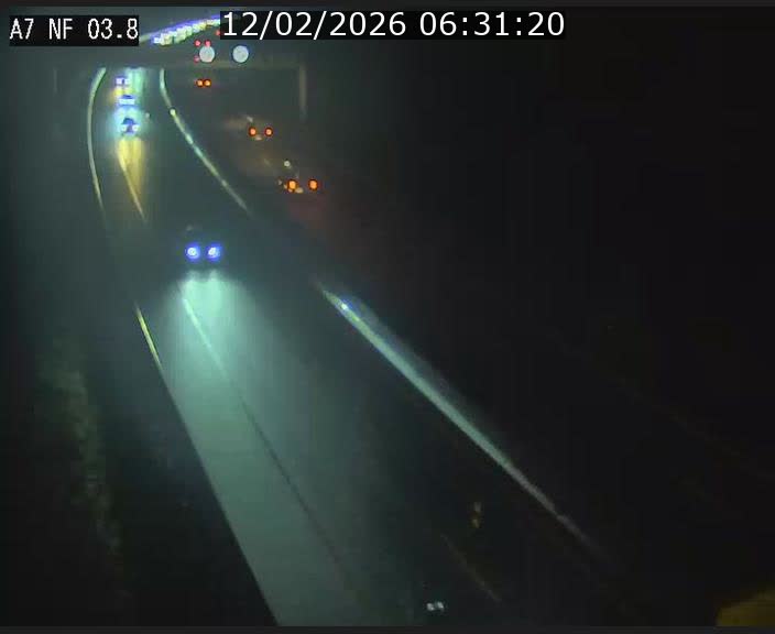 Webcam autoroute A7 au Luxembourg à la sortie du Tunnel Stafelter vers le Nord