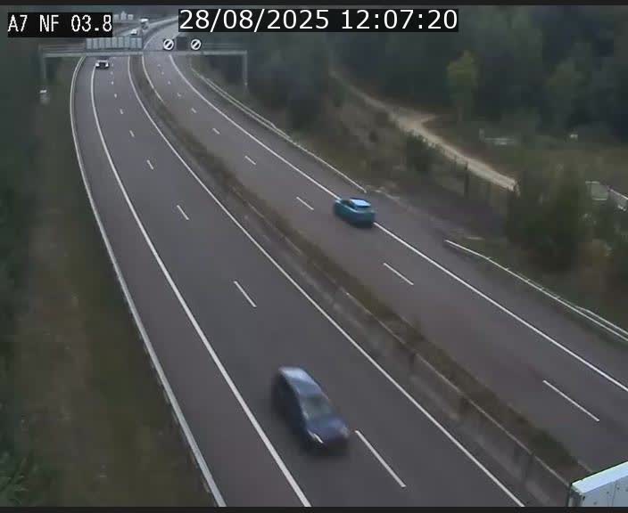 Webcam autoroute A7 au Luxembourg à la sortie du Tunnel Stafelter vers le Nord
