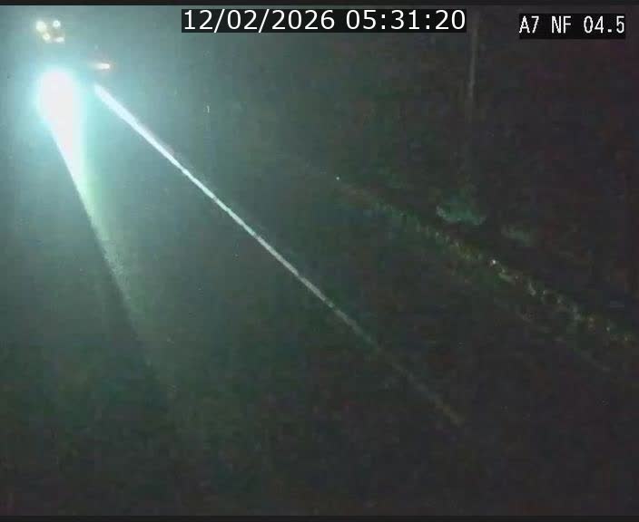 Caméra autoroute Luxembourg A7 - Passage à gibier Rëngelbour - direction Tunnel Grouft