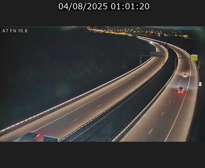 Caméra trafic Luxembourg - A7, Tunnel Gousselerbierg, sortie sud, direction rond-point Lorentzweiler (BK 10.8)
