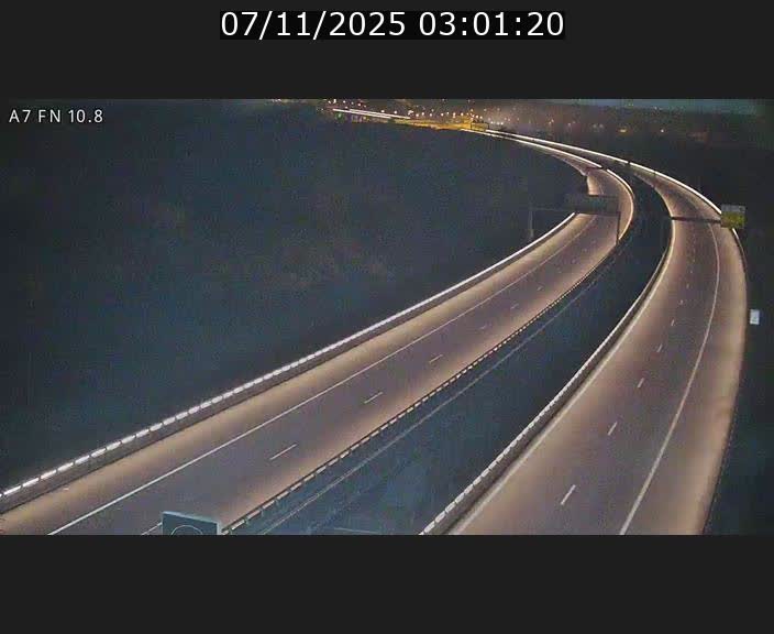 Caméra trafic Luxembourg - A7, Tunnel Gousselerbierg, sortie sud, direction rond-point Lorentzweiler (BK 10.8)