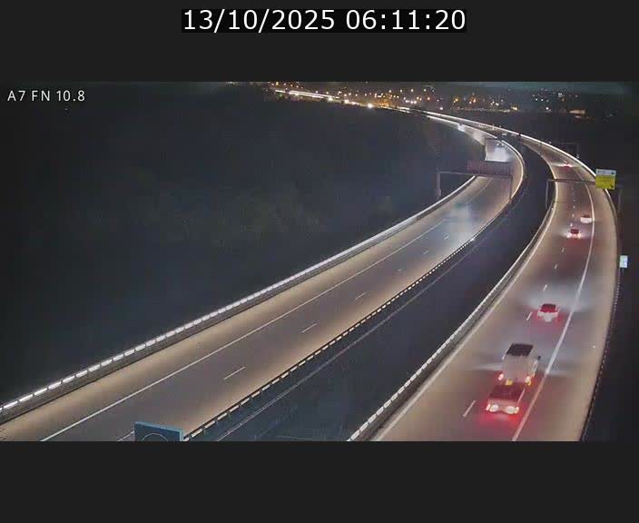 Caméra trafic Luxembourg - A7, Tunnel Gousselerbierg, sortie sud, direction rond-point Lorentzweiler (BK 10.8)
