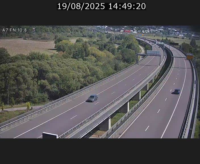 Caméra trafic Luxembourg - A7, Tunnel Gousselerbierg, sortie sud, direction rond-point Lorentzweiler (BK 10.8)