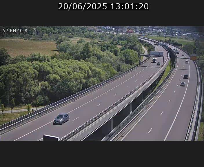 Caméra trafic Luxembourg - A7, Tunnel Gousselerbierg, sortie sud, direction rond-point Lorentzweiler (BK 10.8)