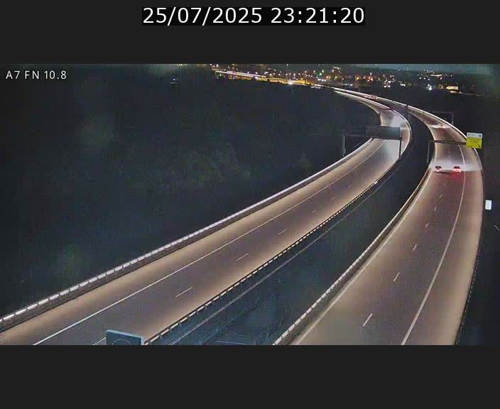 Caméra trafic Luxembourg - A7, Tunnel Gousselerbierg, sortie sud, direction rond-point Lorentzweiler (BK 10.8)