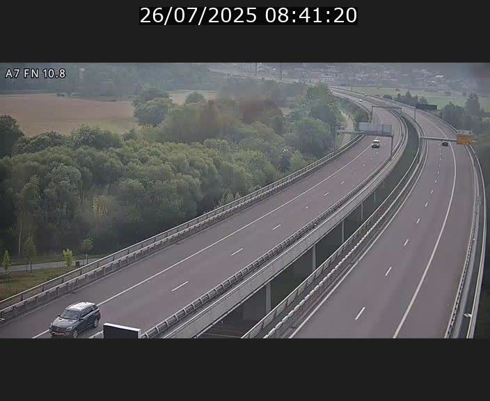 Caméra trafic Luxembourg - A7, Tunnel Gousselerbierg, sortie sud, direction rond-point Lorentzweiler (BK 10.8)