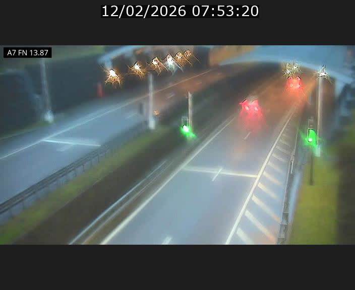 Caméra trafic Luxembourg - A7, Tunnel Gousselerbierg, entrée nord, direction Lorentzweiler
