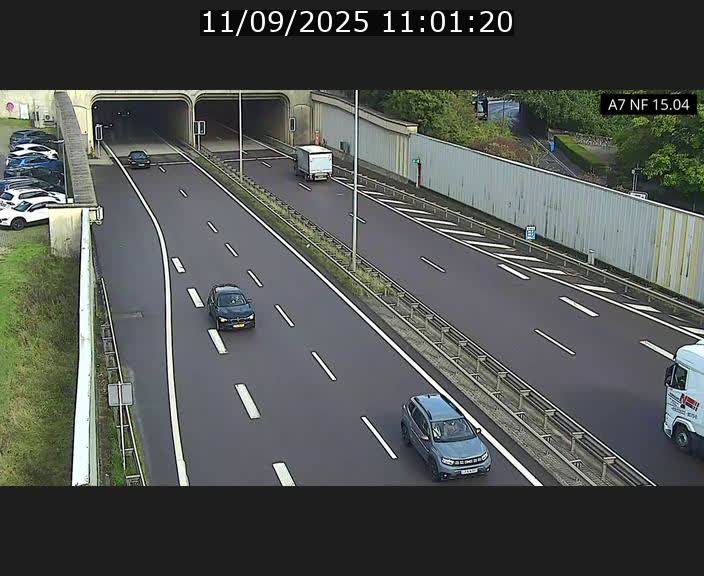 Caméra trafic Luxembourg - A7, Tunnel Mersch, entrée sud, direction Ettelbruck