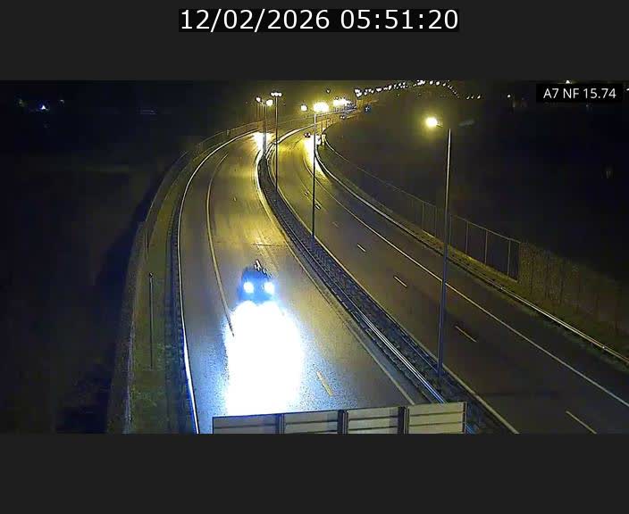 Caméra trafic Luxembourg - A7, Tunnel Mersch, entrée nord, direction Lorentzweiler