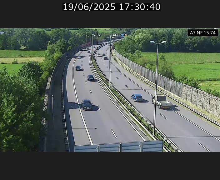 Caméra trafic Luxembourg - A7, Tunnel Mersch, entrée nord, direction Lorentzweiler