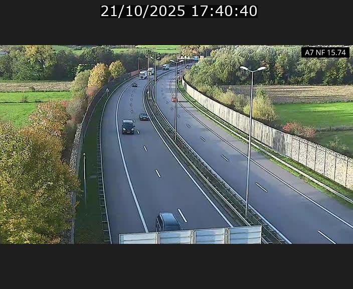Caméra trafic Luxembourg - A7, Tunnel Mersch, entrée nord, direction Lorentzweiler