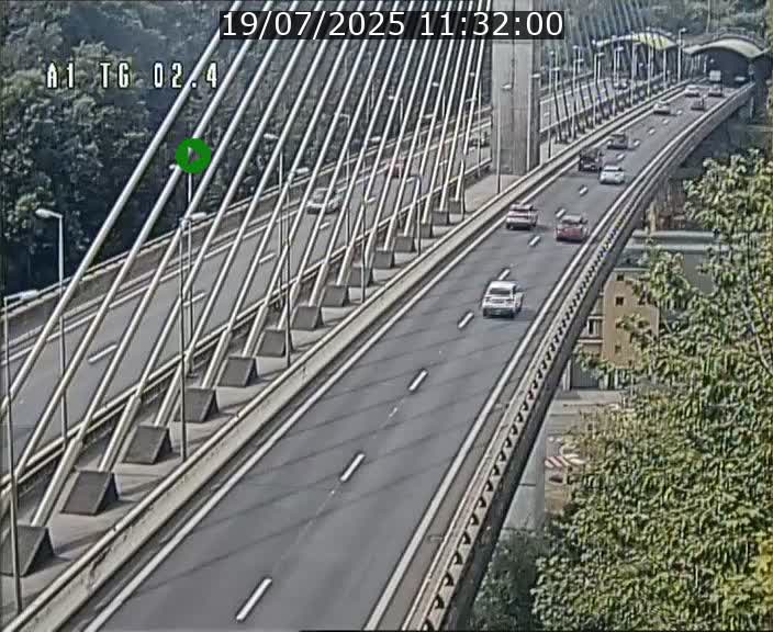 Traffic live webcam Luxembourg Sandweiler - A1 direction Luxembourg-ville - BK 2.4