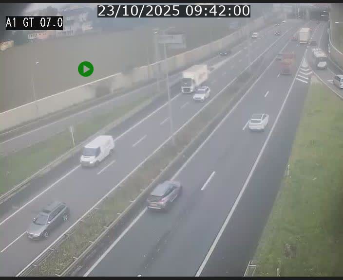 Traffic live webcam Luxembourg Cents - A1 direction Kirchberg - BK 7