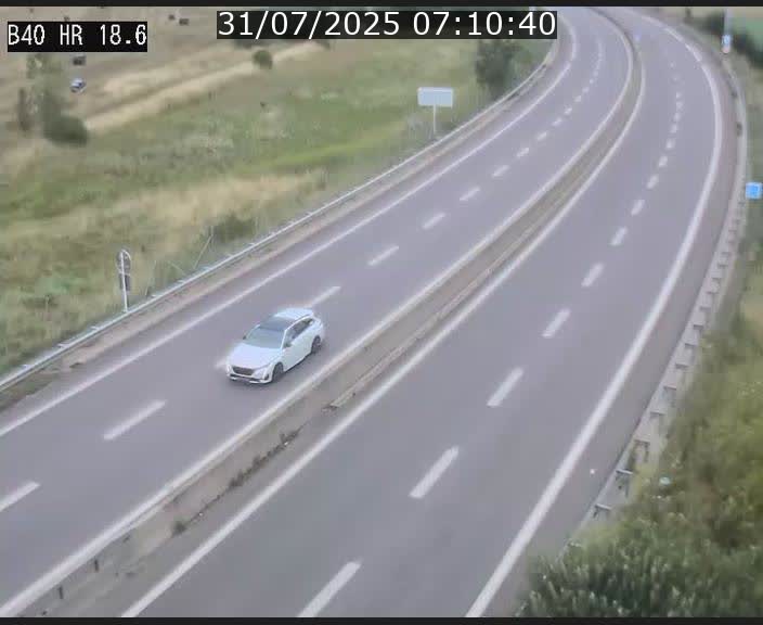 Webcam sur la route de liaison entre Micheville et Esch-Belval à la frontière entre le Luxembourg et la France. Vue orientée vers la Lorraine.