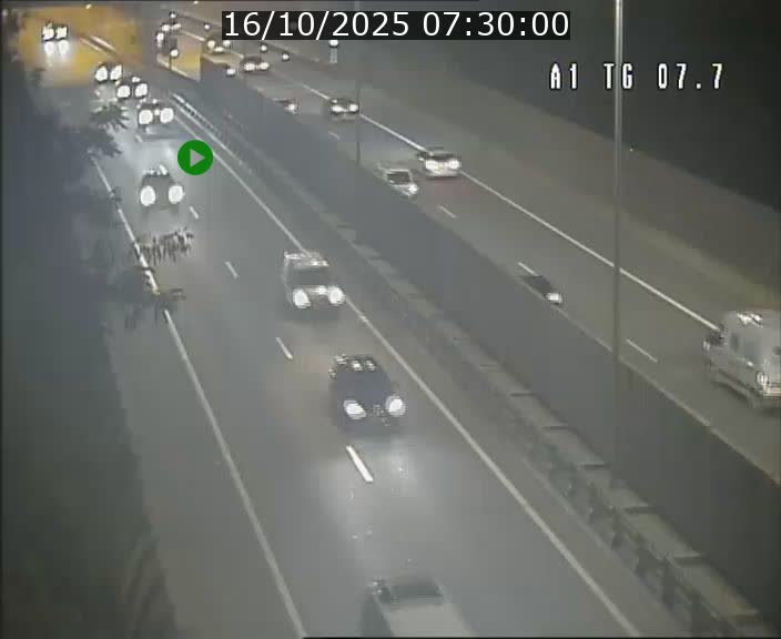 Traffic live webcam Luxembourg Kirchberg - A1 direction Luxembourg-ville - BK 7.7