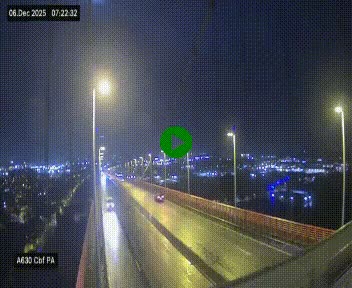 Webcam autoroute sur le périphérique de Bordeaux (A630) au nord de la ville. Caméra située sur le Pont d'Aquitaine.