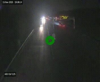 Webcam autoroute A63 en périphérie de Bordeaux au sud-est de la ville, en provenance du bassin d'Arcachon. Vue orientée vers Bordeaux