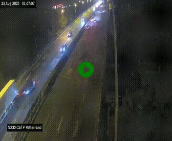 Webcam sur le périphérique de Bordeaux à l'est de la ville. Caméra située sur le Pont Mitterand sur la N230