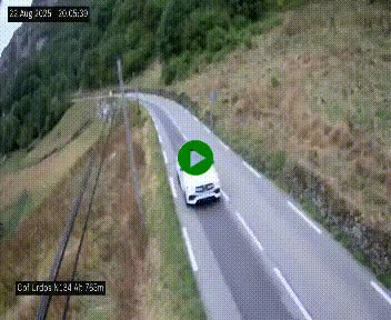 Webcam dans les Pyrénées Atlantique au niveau du col d'Urdos et du fort du Pourtalet sur la N134, en direction du Col et du tunnel du Somport, à 765 mètres d'altitude