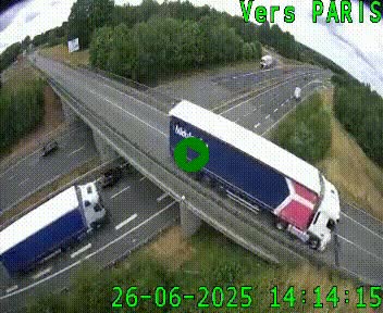 Clone of Caméra routière sur l'autoroute A20 au nord de Limoges, à la jonction avec la N520. Vue orientée vers Paris