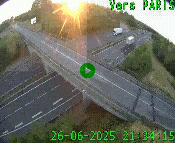 Clone of Caméra routière sur l'autoroute A20 au nord de Limoges, à la jonction avec la N520. Vue orientée vers Paris