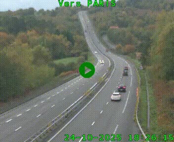 Caméra routière sur l'autoroute A20 à Bessines-sur-Gartempe. Vue orientée vers Paris