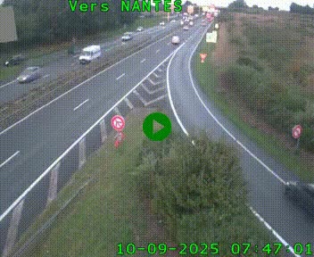 Webcam N147 au nord de Poitiers et à la jonction avec la A10