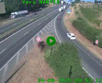 Webcam N147 au nord de Poitiers et à la jonction avec la A10