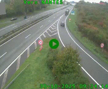 Webcam N147 au nord de Poitiers et à la jonction avec la A10