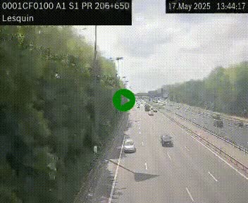Webcam autoroute A1 à hauteur de Lesquin. Vue orientée vers Lille